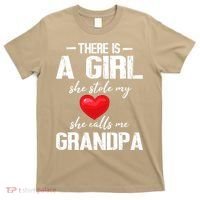 There Is A Who Stole My Heart She Calls Me Grandpa Papa T-Shirt thumb 0
