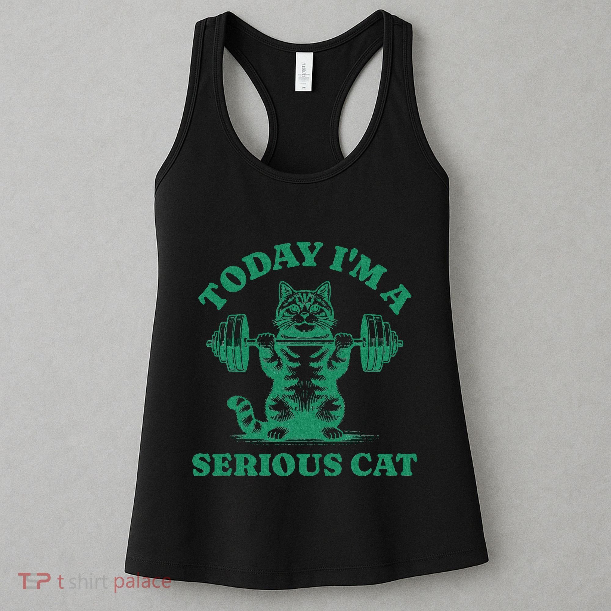 Today IM A Serious Cat Lifting Weights Gym Fitness Women's Tank Top