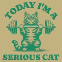 Today IM A Serious Cat Lifting Weights Gym Fitness Hoodie thumb 2