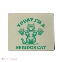 Today IM A Serious Cat Lifting Weights Gym Fitness Mousepad thumb 0