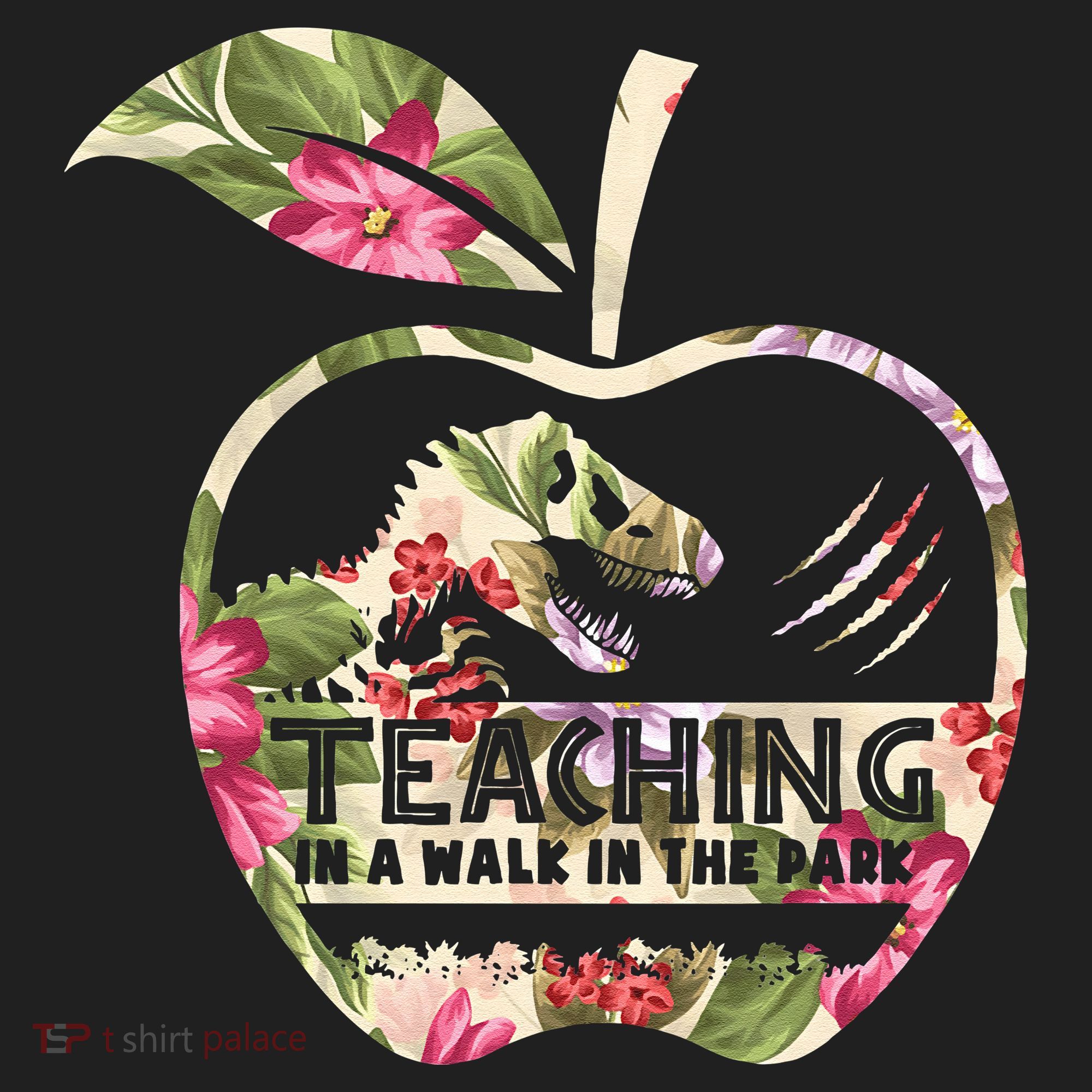 Teaching Is A Walk In The Park Funny Teacher Dinosaur Women's Sweatshirt