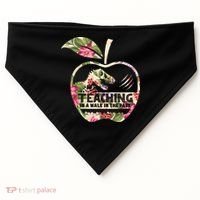 Teaching Is A Walk In The Park Funny Teacher Dinosaur USA-Made Doggie Bandana thumb 0
