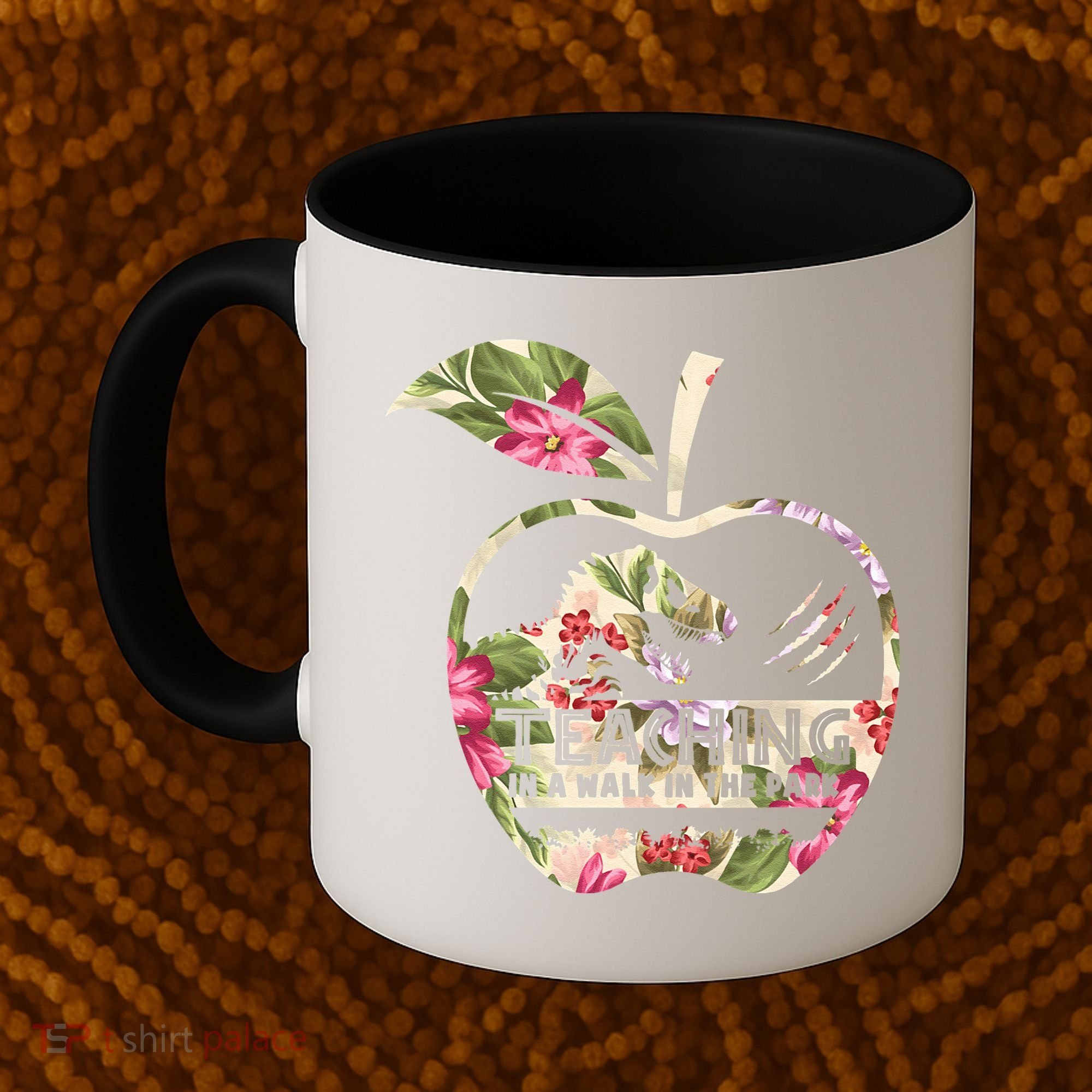 Teaching Is A Walk In The Park Funny Teacher Dinosaur Coffee Mug