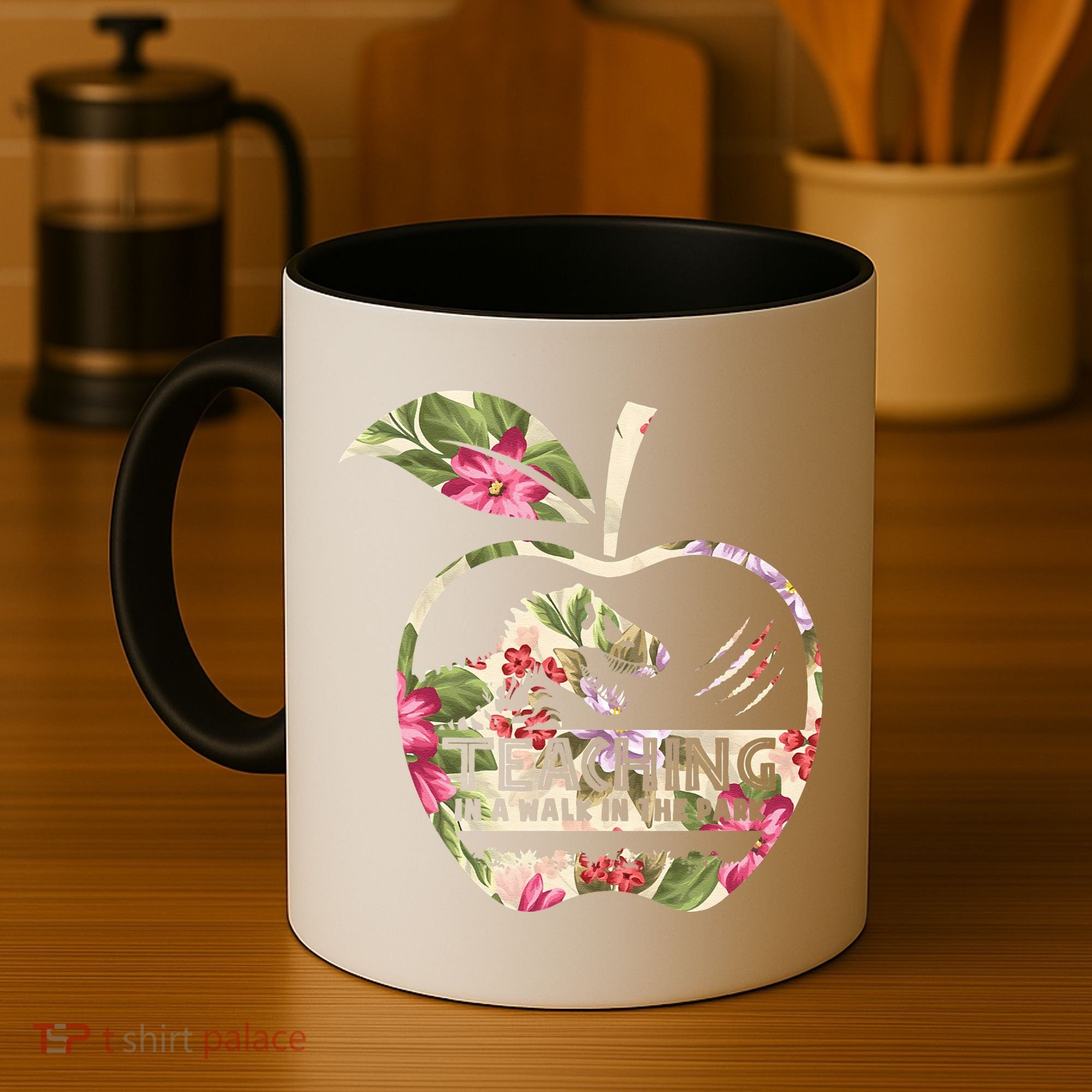 Teaching Is A Walk In The Park Funny Teacher Dinosaur Coffee Mug
