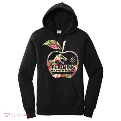 Teaching Is A Walk In The Park Funny Teacher Dinosaur Women's Hoodie