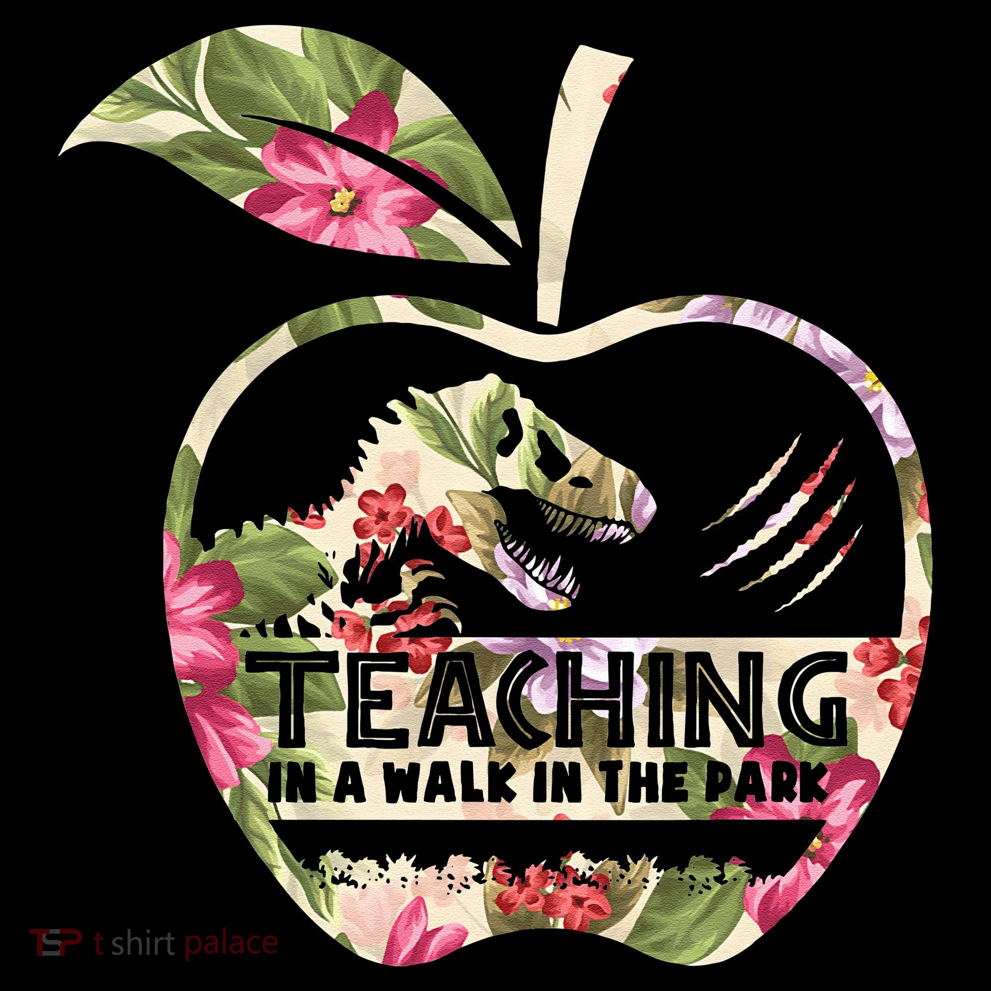 Teaching Is A Walk In The Park Funny Teacher Dinosaur Women's Hoodie