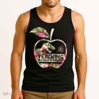 Teaching Is A Walk In The Park Funny Teacher Dinosaur Tank Top thumb 3