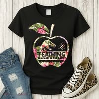 Teaching Is A Walk In The Park Funny Teacher Dinosaur Women's T-Shirt thumb 3
