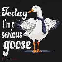 Today I'm A Serious Goose Silly Goose Cute Funny. T-Shirt thumb 7