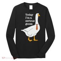 Today Im A Serious Goose Silly Goose Long Sleeve Shirt thumb 0