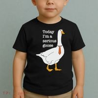 Today Im A Serious Goose Silly Goose Toddler T-Shirt thumb 2