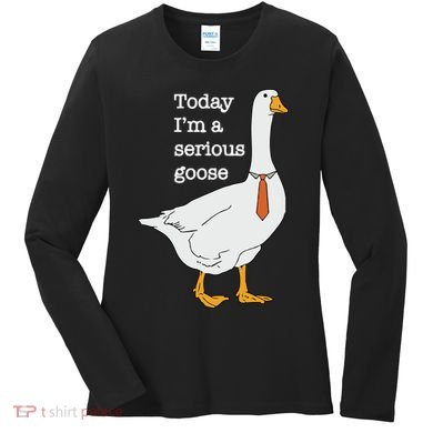 Today Im A Serious Goose Silly Goose Women's Long Sleeve Shirt