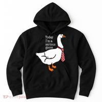 Today IM A Serious Goose Funny Cute Goose Hoodie thumb 0