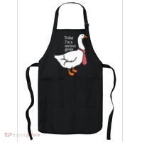 Today IM A Serious Goose Funny Cute Goose Apron thumb 0