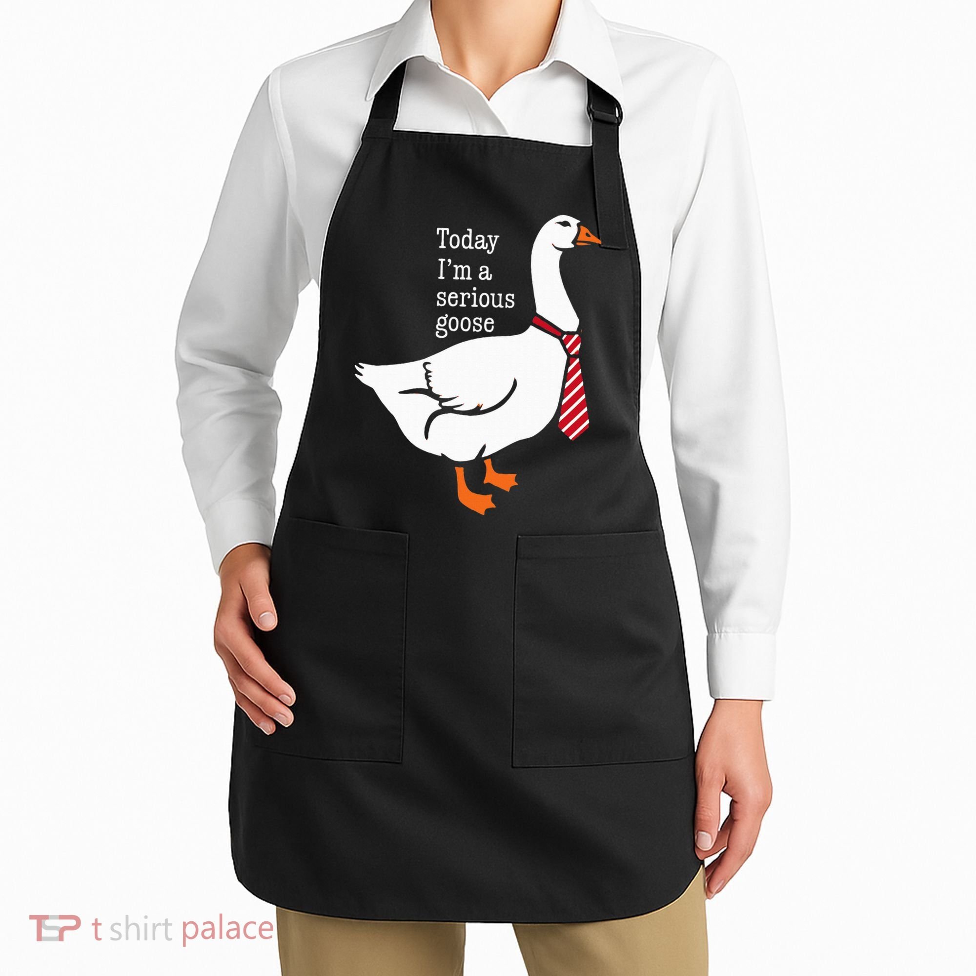 Today IM A Serious Goose Funny Cute Goose Apron