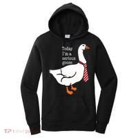 Today IM A Serious Goose Funny Cute Goose Women's Hoodie thumb 0