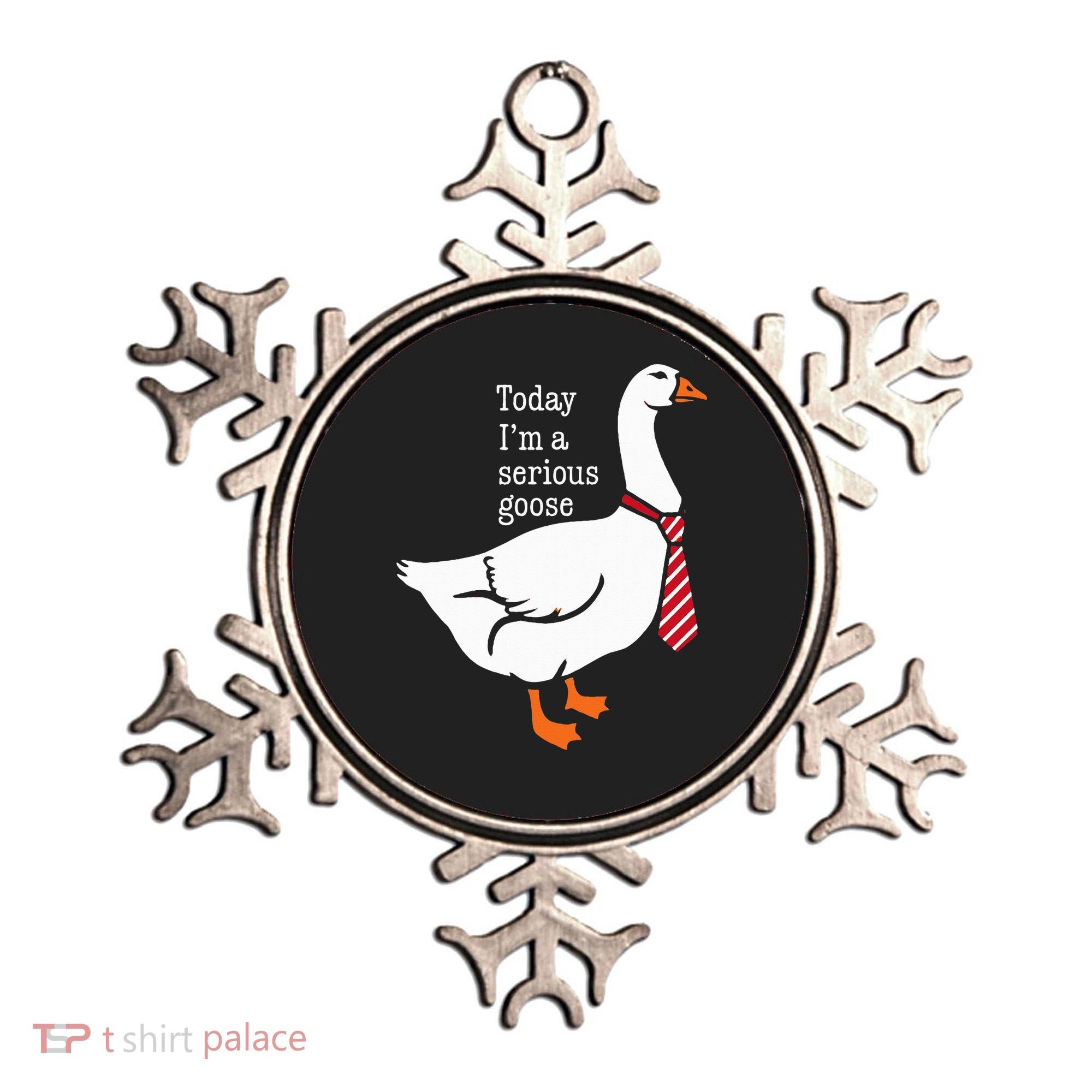 Today IM A Serious Goose Funny Cute Goose Ornament