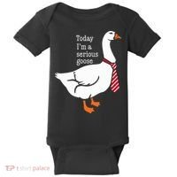 Today IM A Serious Goose Funny Cute Goose Baby Bodysuit thumb 0