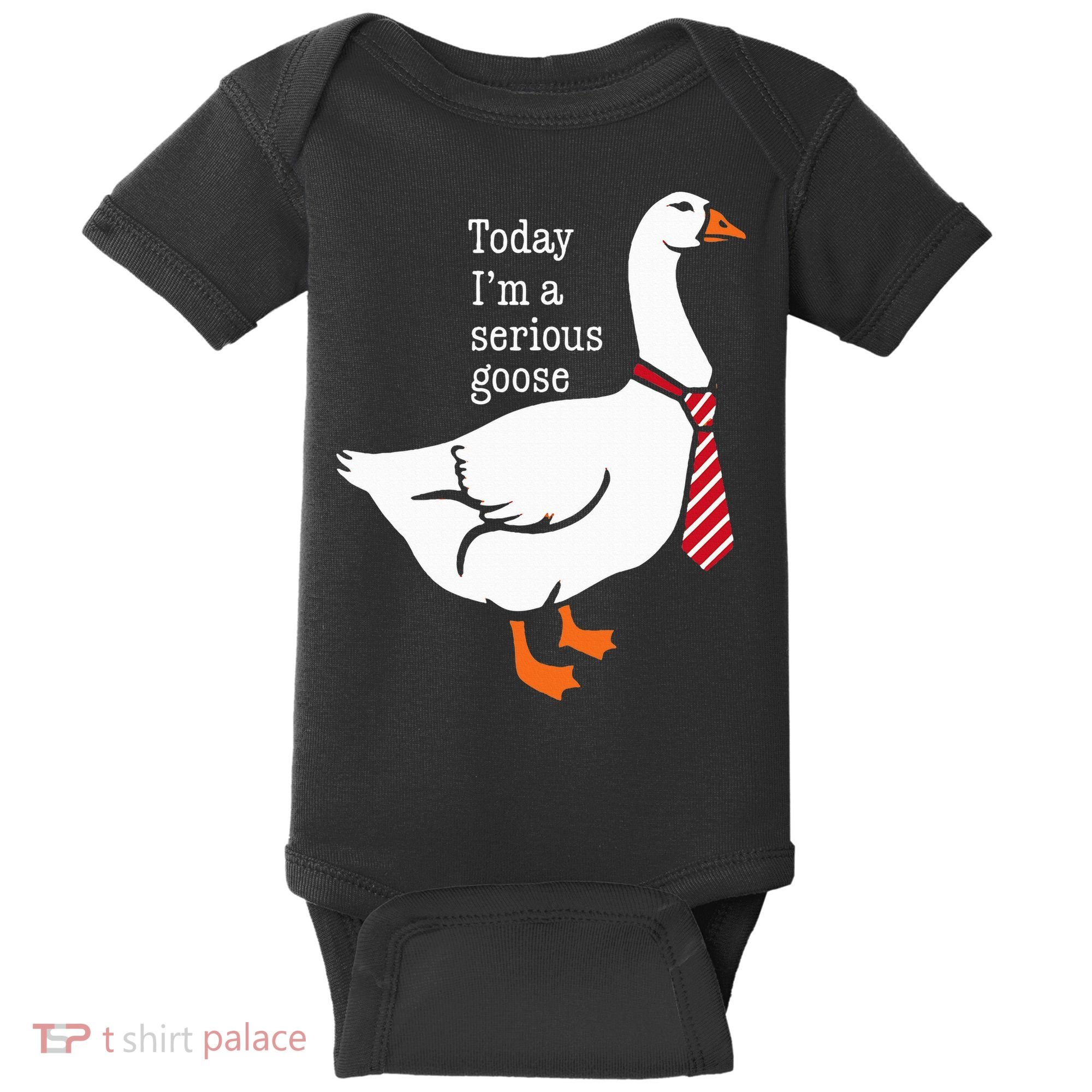 Today IM A Serious Goose Funny Cute Goose Baby Bodysuit