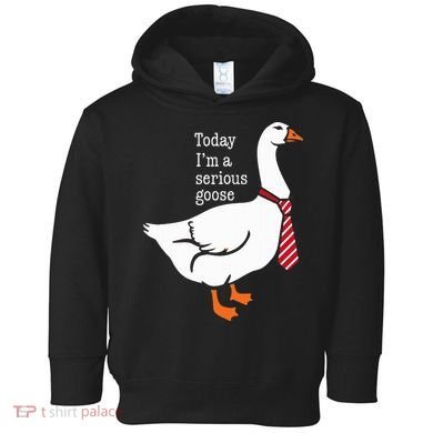 Today IM A Serious Goose Funny Cute Goose Toddler Hoodie