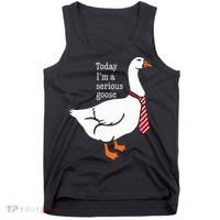 Today IM A Serious Goose Funny Cute Goose Tank Top thumb 0