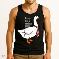 Today IM A Serious Goose Funny Cute Goose Tank Top thumb 3