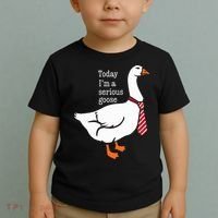 Today IM A Serious Goose Funny Cute Goose Toddler T-Shirt thumb 2