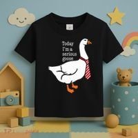 Today IM A Serious Goose Funny Cute Goose Toddler T-Shirt thumb 3