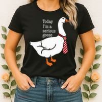 Today IM A Serious Goose Funny Cute Goose Women's T-Shirt thumb 2