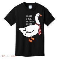 Today IM A Serious Goose Funny Cute Goose Kids T-Shirt thumb 0
