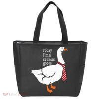 Today IM A Serious Goose Funny Cute Goose Tote Bag thumb 0