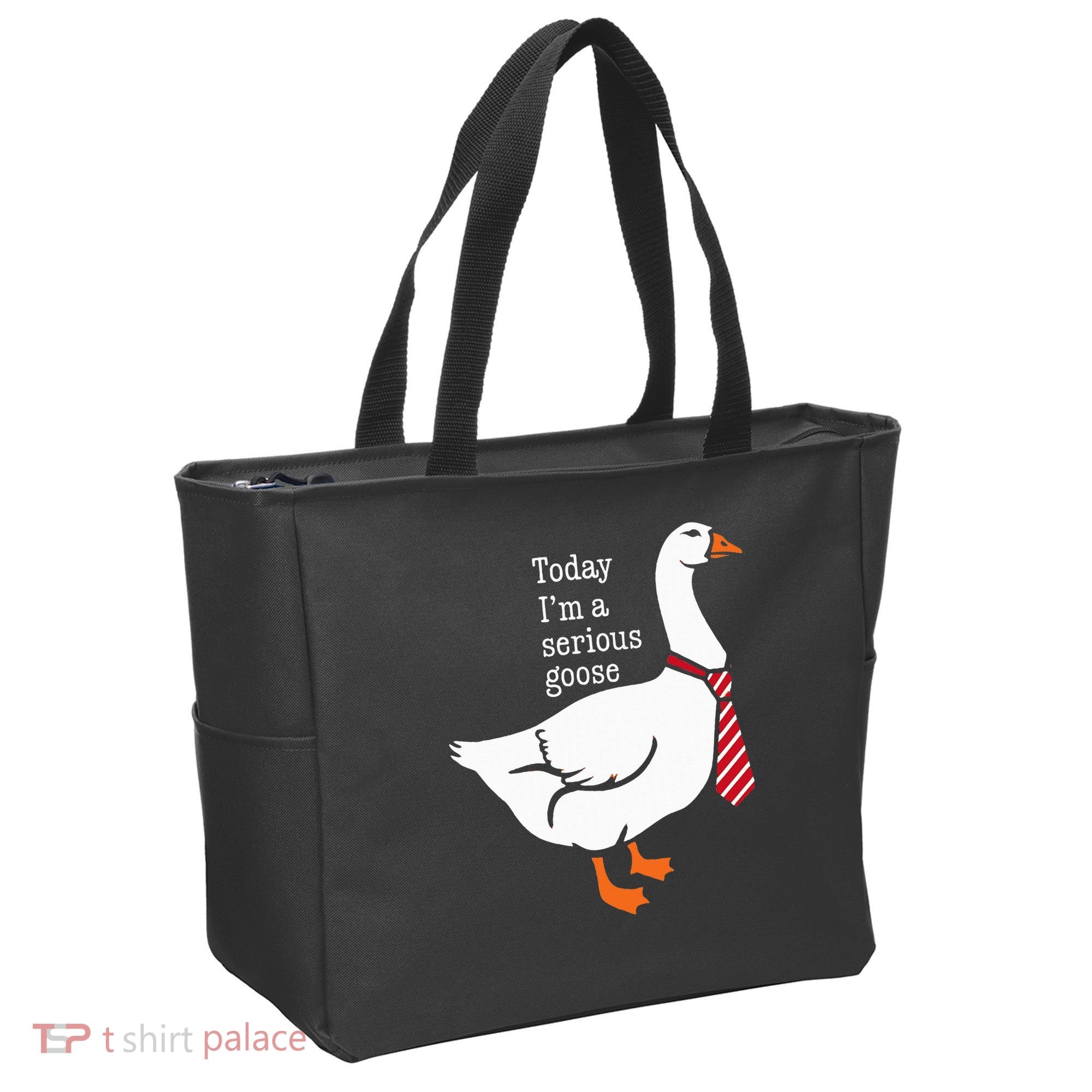 Today IM A Serious Goose Funny Cute Goose Tote Bag