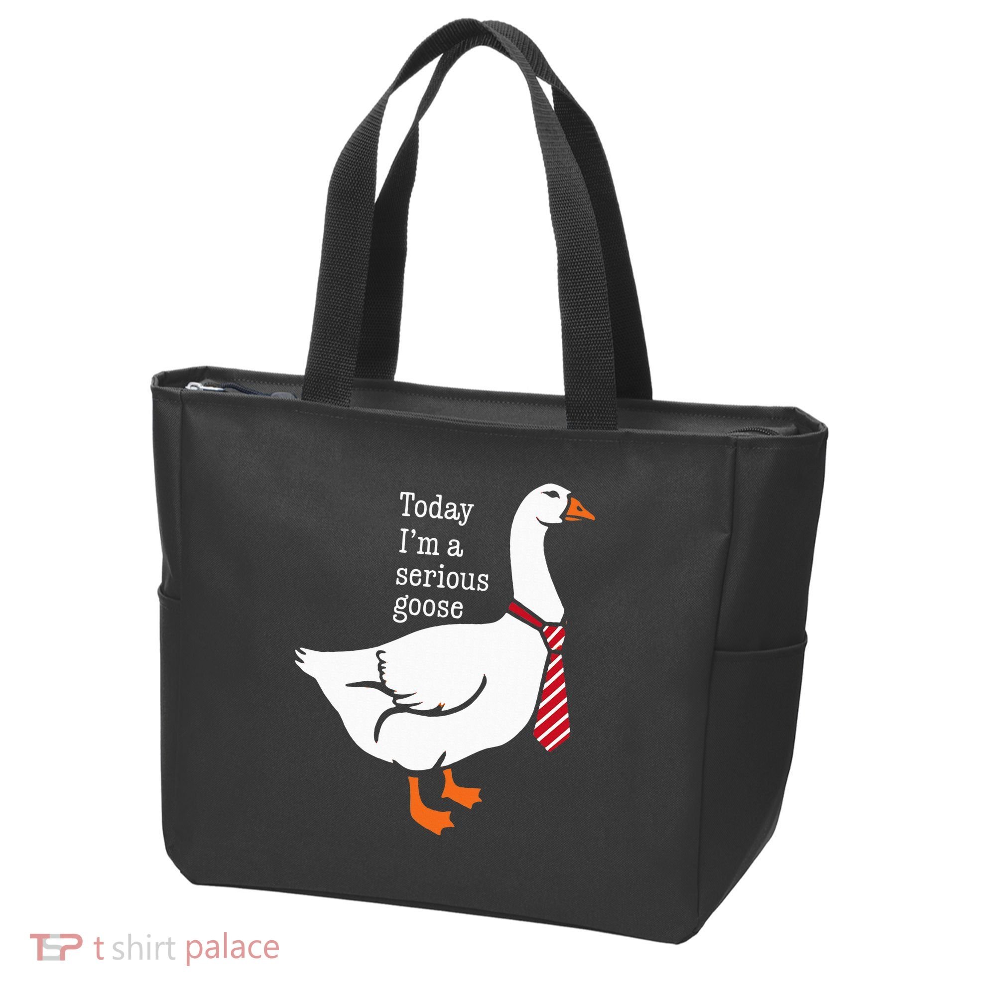 Today IM A Serious Goose Funny Cute Goose Tote Bag
