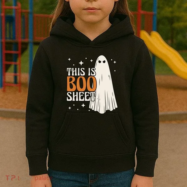 This Is Boo Sheet Funny Ghost Kids Hoodie