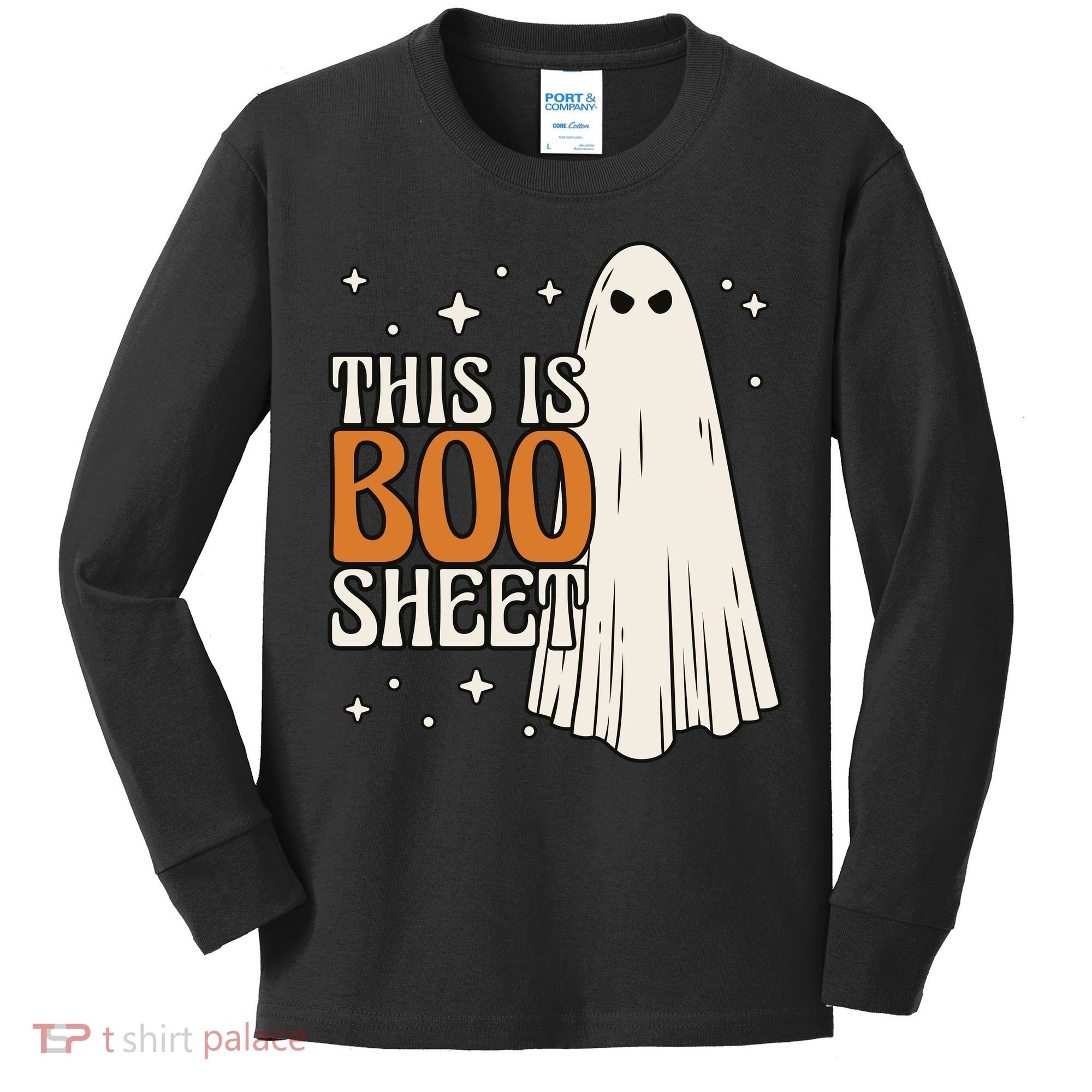 This Is Boo Sheet Funny Ghost Kids Long Sleeve Shirt