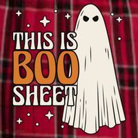 This Is Boo Sheet Funny Ghost Men's Flannel Plaid Pajama Pants thumb 2