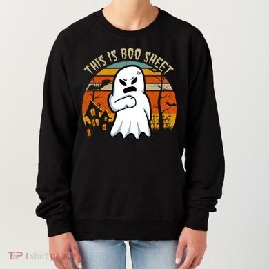 This Is Boo Sheet Ghost Spooky Sunset Funny Women's Sweatshirt