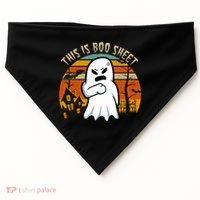 This Is Boo Sheet Ghost Spooky Sunset Funny USA-Made Doggie Bandana thumb 0