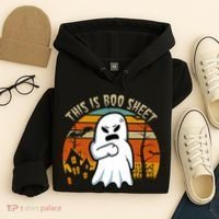 This Is Boo Sheet Ghost Spooky Sunset Funny Hoodie thumb 4