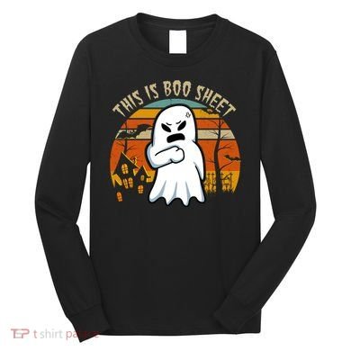 This Is Boo Sheet Ghost Spooky Sunset Funny Long Sleeve Shirt