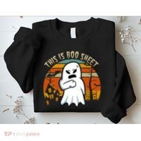 This Is Boo Sheet Ghost Spooky Sunset Funny Sweatshirt thumb 2