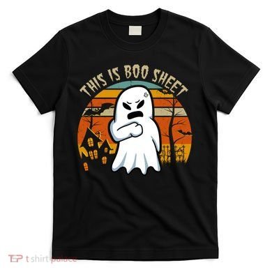 This Is Boo Sheet Ghost Spooky Sunset Funny T-Shirt