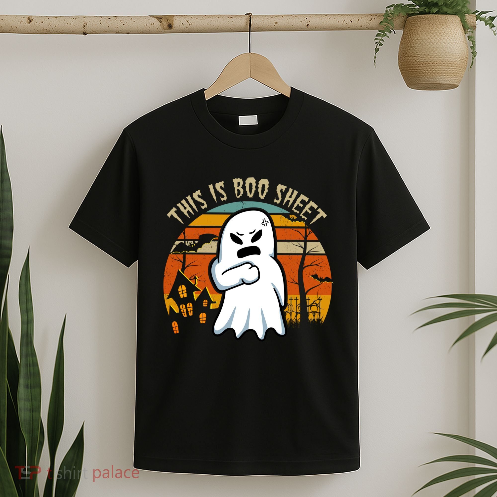 This Is Boo Sheet Ghost Spooky Sunset Funny T-Shirt