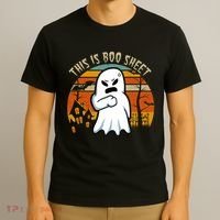 This Is Boo Sheet Ghost Spooky Sunset Funny T-Shirt thumb 3