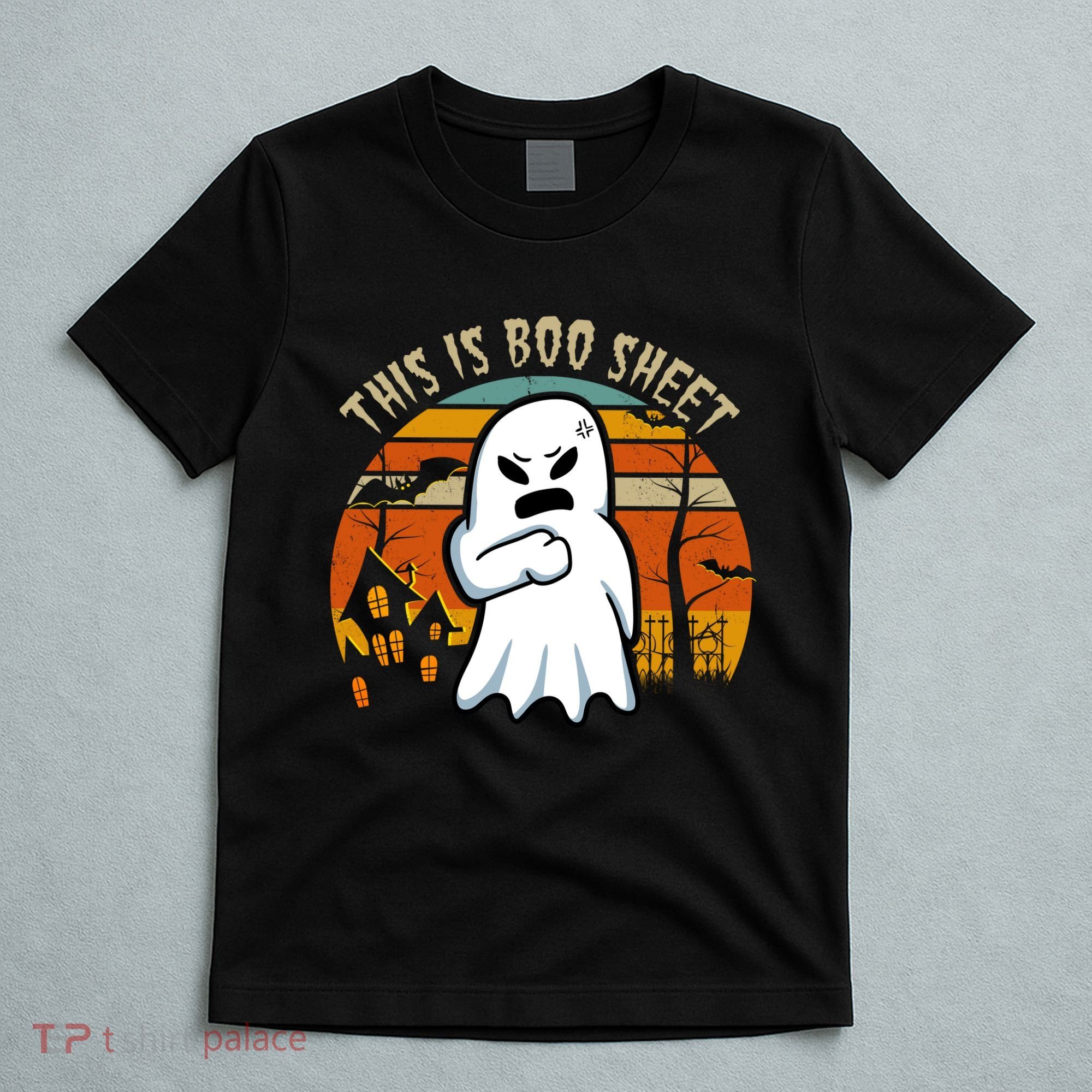 This Is Boo Sheet Ghost Spooky Sunset Funny T-Shirt