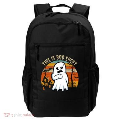This Is Boo Sheet Ghost Spooky Sunset Funny Backpack