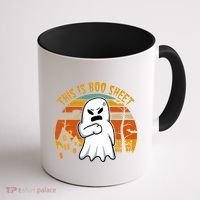 This Is Boo Sheet Ghost Spooky Sunset Funny Coffee Mug thumb 1