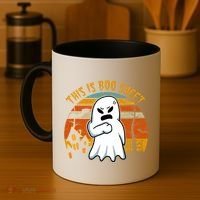 This Is Boo Sheet Ghost Spooky Sunset Funny Coffee Mug thumb 4