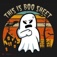 This Is Boo Sheet Ghost Spooky Sunset Funny Pajama Set thumb 2