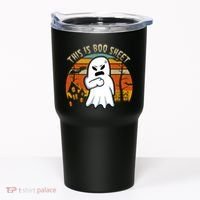 This Is Boo Sheet Ghost Spooky Sunset Funny Tumbler thumb 0